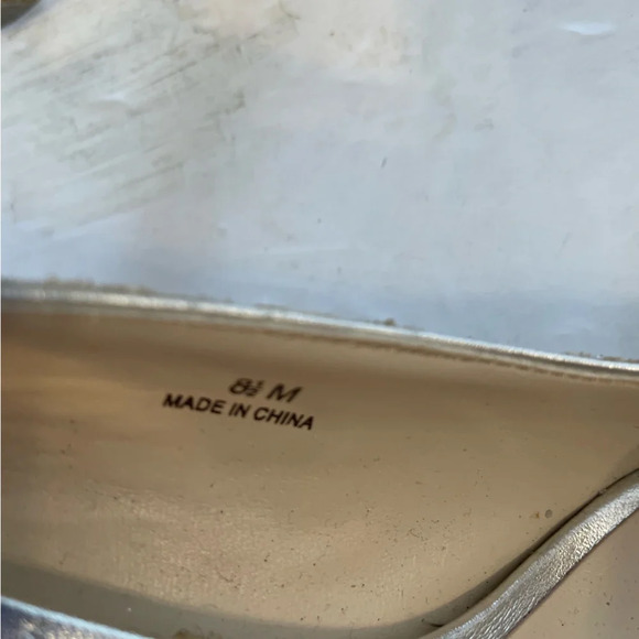 Coach Silver Glitter Peep Toe Stilettos Heels Shoes Size 8 1/2 M - Picture 11 of 12